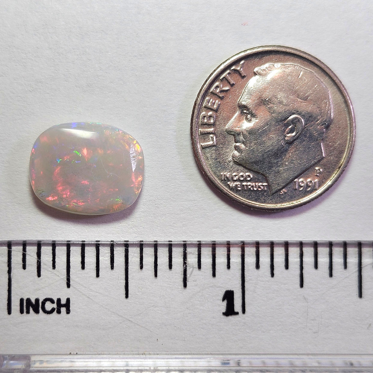 2.61ct Lightning Ridge Australian Opal | Cushion Cut Cabochon | #E288
