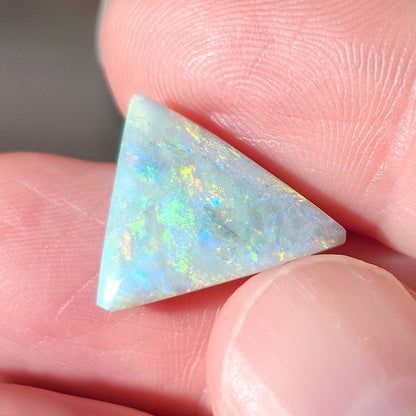 5.05ct Lightning Ridge Semi-Black Australian Opal | Triangular Cut Cabochon | #E306