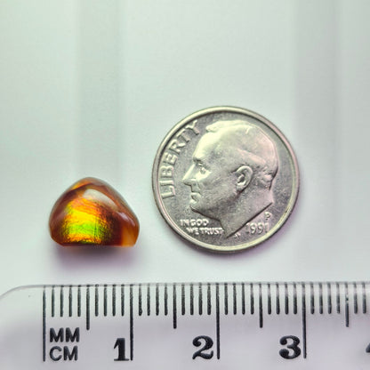 3.33ct Loose Fire Agate | Freeform Pear Cabochon