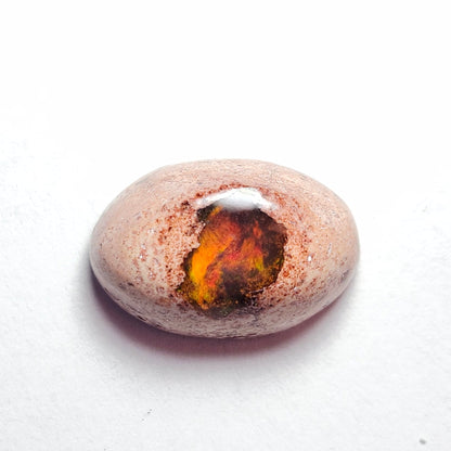 7.36ct Mexican Matrix Fire Opal | Oval Cabochon