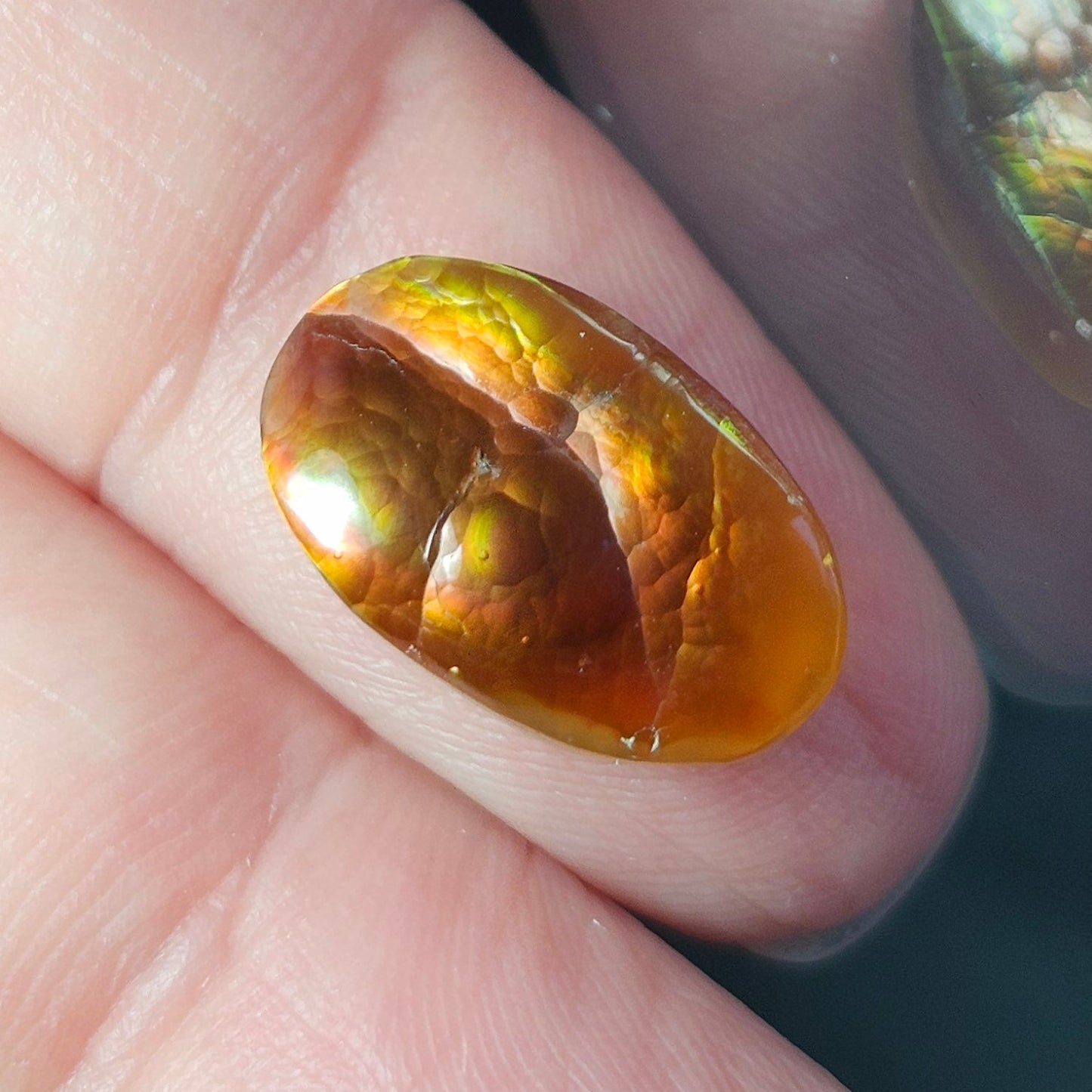 6.78ct Loose Fire Agate | Oval Cabochon