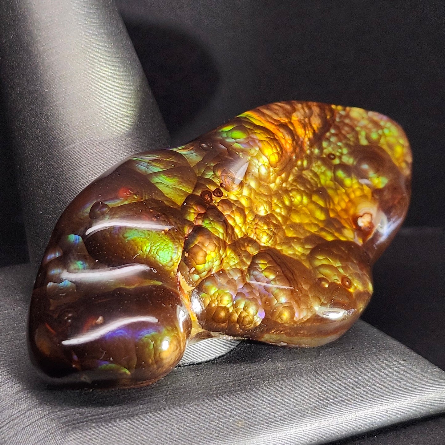 97.57ct Loose Mexican Fire Agate | Freeform Cabochon | #7