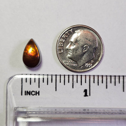 3.16ct Loose Fire Agate | Pear Cabochon