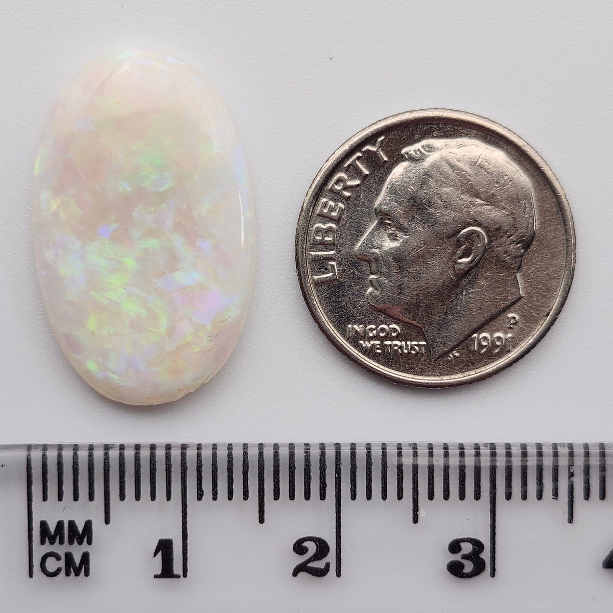 7.29ct Coober Pedy Australian Light Opal | Oval Cabochon | #E308