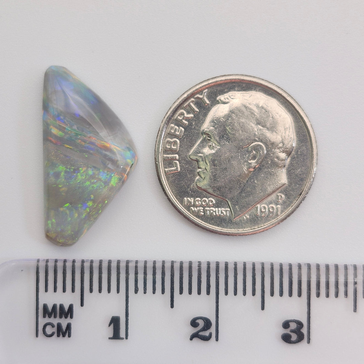 5.05ct Lightning Ridge Australian Semi-Black Opal | Freeform Cabochon | #E291