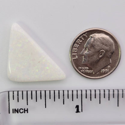 7.47ct White Cliffs Australian White Opal | Triangular Cut Cabochon | #E305
