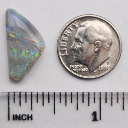 5.05ct Lightning Ridge Australian Semi-Black Opal | Freeform Cabochon | #E291