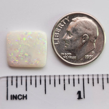 3.60ct White Cliffs Australian White Opal | Cushion Cut Cabochon | #E294