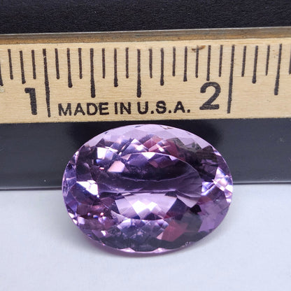 27.85ct Amethyst | Oval Cut | Rose De France Color