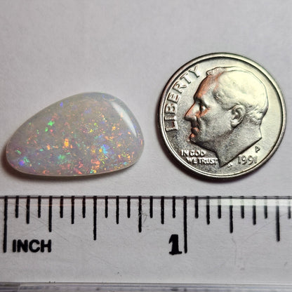4.84ct Australian Coober Pedy Crystal Opal | Freeform Pear Cabochon | #E290