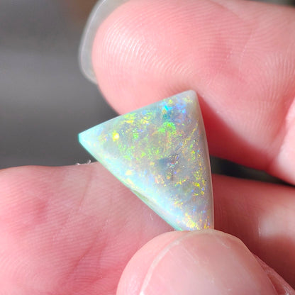 5.05ct Lightning Ridge Semi-Black Australian Opal | Triangular Cut Cabochon | #E306