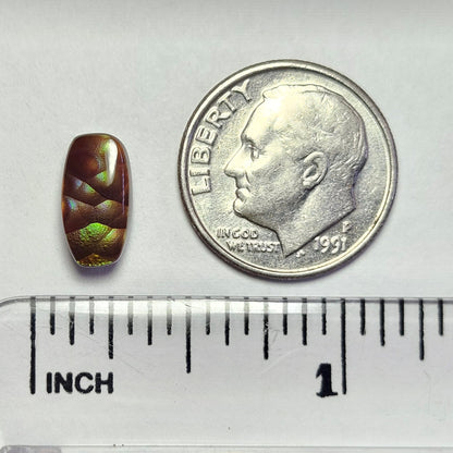 2.21ct Loose Fire Agate | Freeform Cushion Cut Cabochon