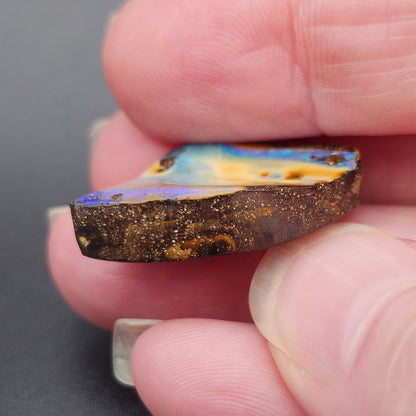 25.19ct Australian Koroit Boulder Opal | Freeform Pear Cabochon | #E299