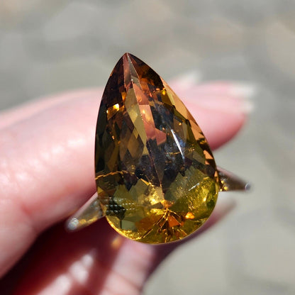 14.09ct Golden Beryl | Pear Shape Cut
