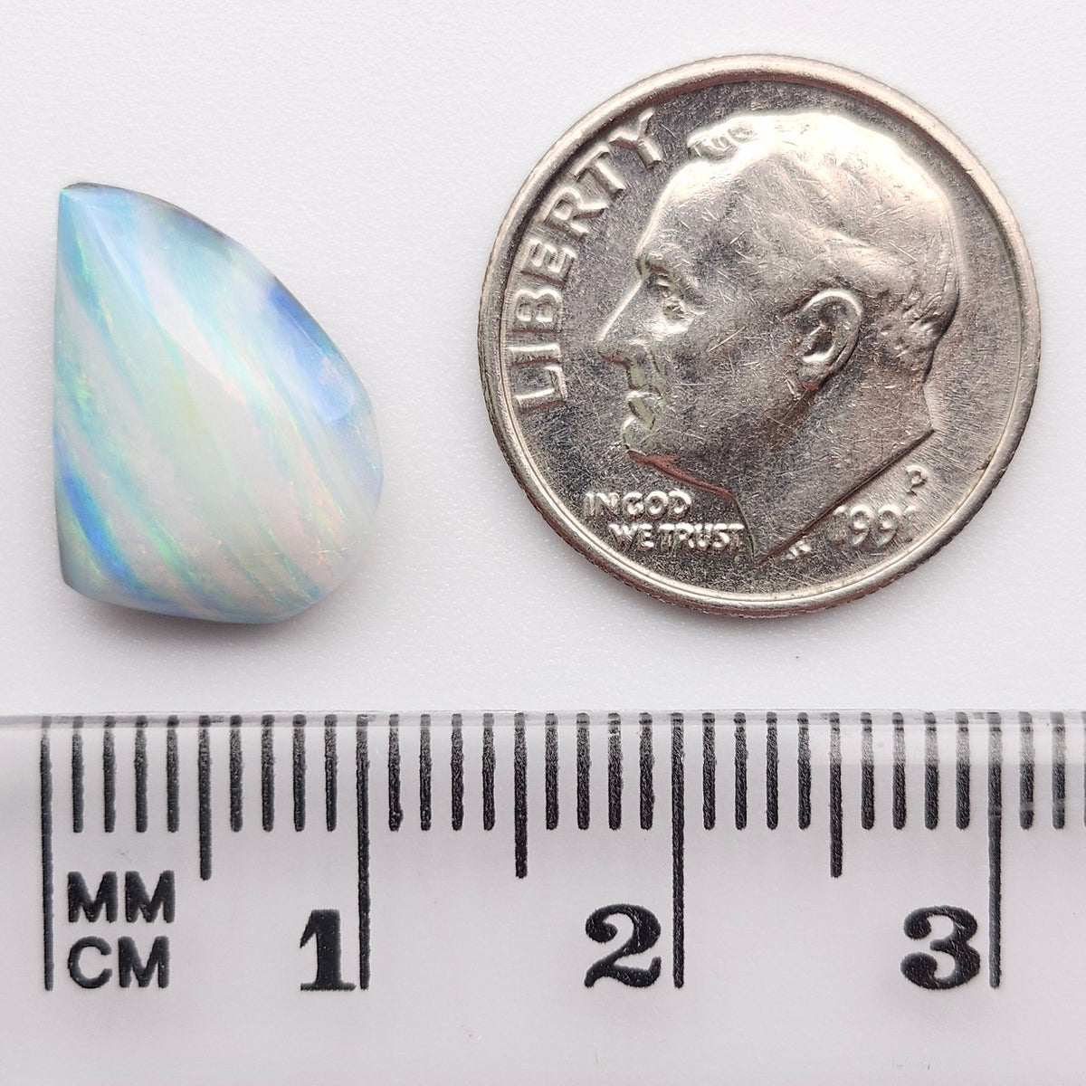 4.62ct Australian Quilpie Boulder Opal | Freeform Pear Cabochon | #E303