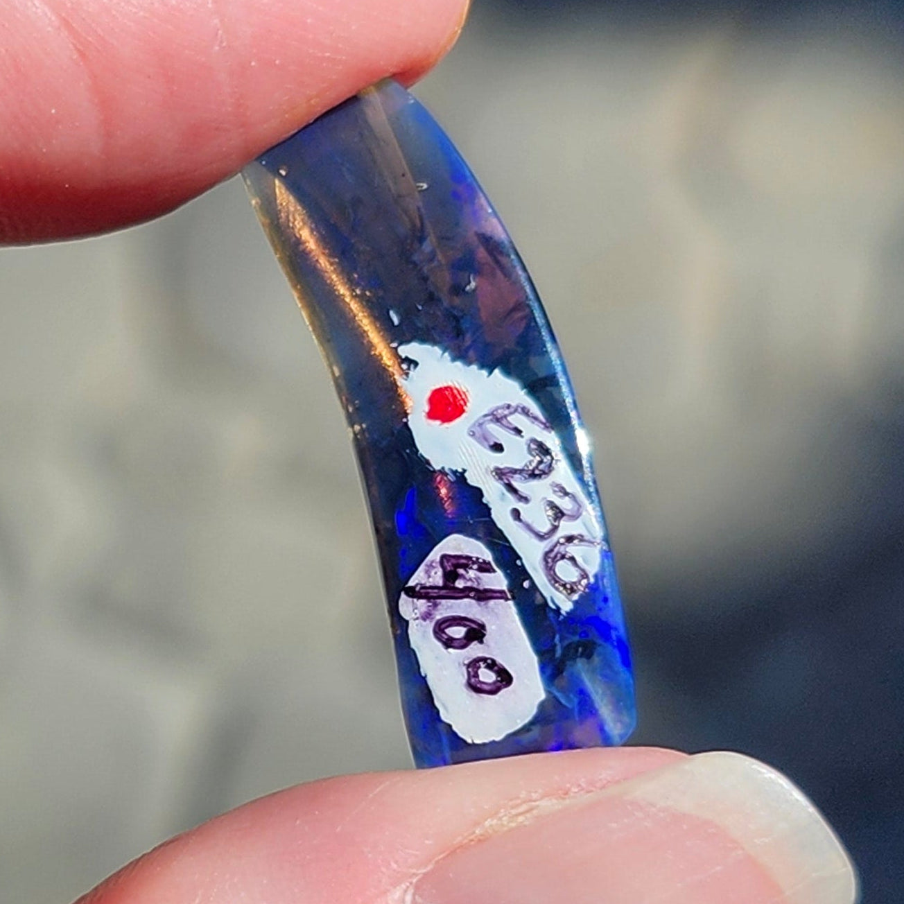 9.52ct Lightning Ridge Black Opal | #E236