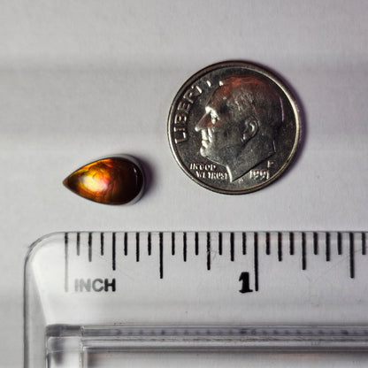 3.16ct Loose Fire Agate | Pear Cabochon
