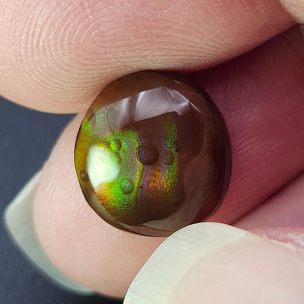 4.71ct Arizona Fire Agate | Oval Cabochon
