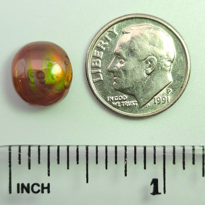 4.71ct Arizona Fire Agate | Oval Cabochon