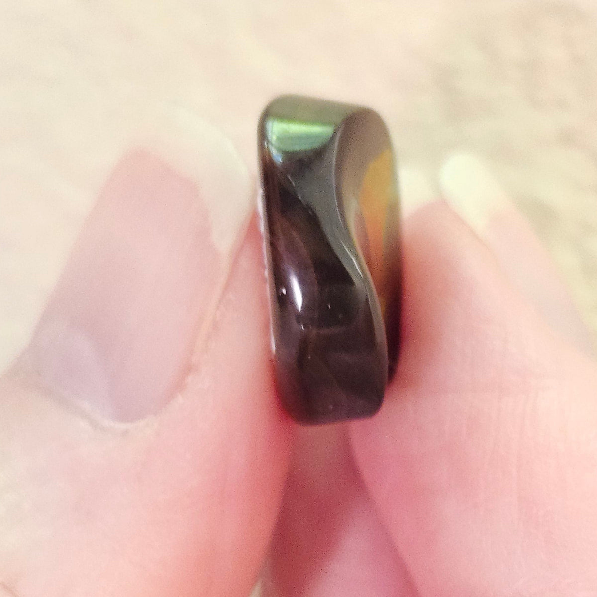 9.56ct Loose Fire Agate | Freeform Oval Cabochon