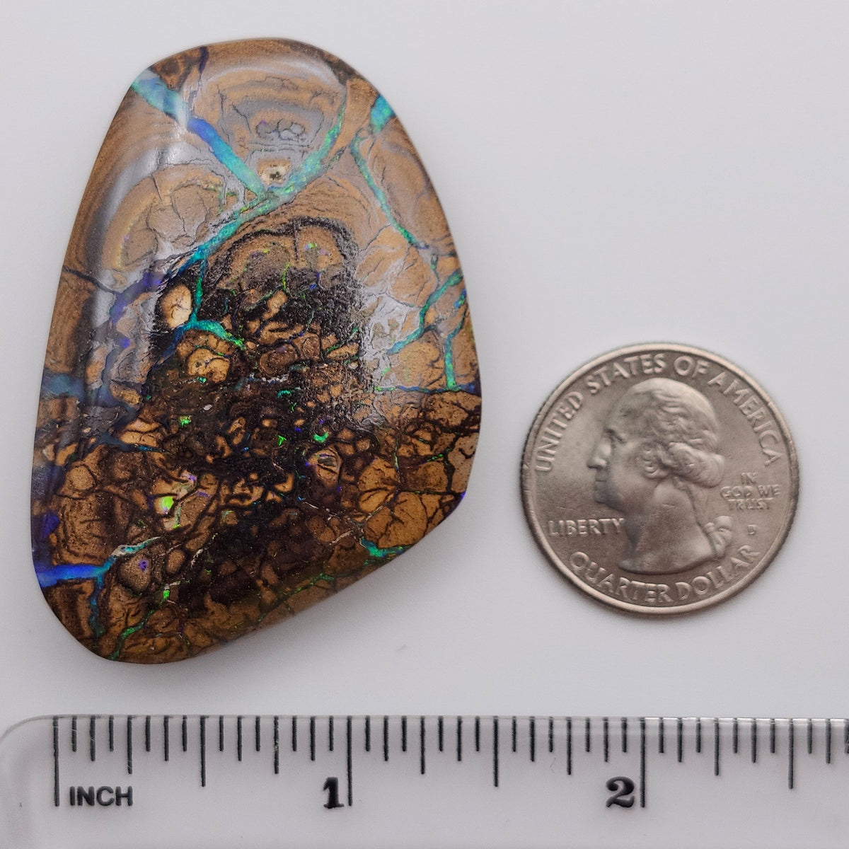 132.51ct Koroit Australian Boulder Opal | Pear Shape Cabochon | Two-Sided Stone | #E292