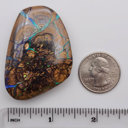 132.51ct Koroit Australian Boulder Opal | Pear Shape Cabochon | Two-Sided Stone | #E292