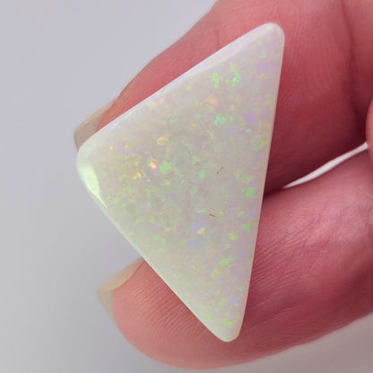 7.47ct White Cliffs Australian White Opal | Triangular Cut Cabochon | #E305
