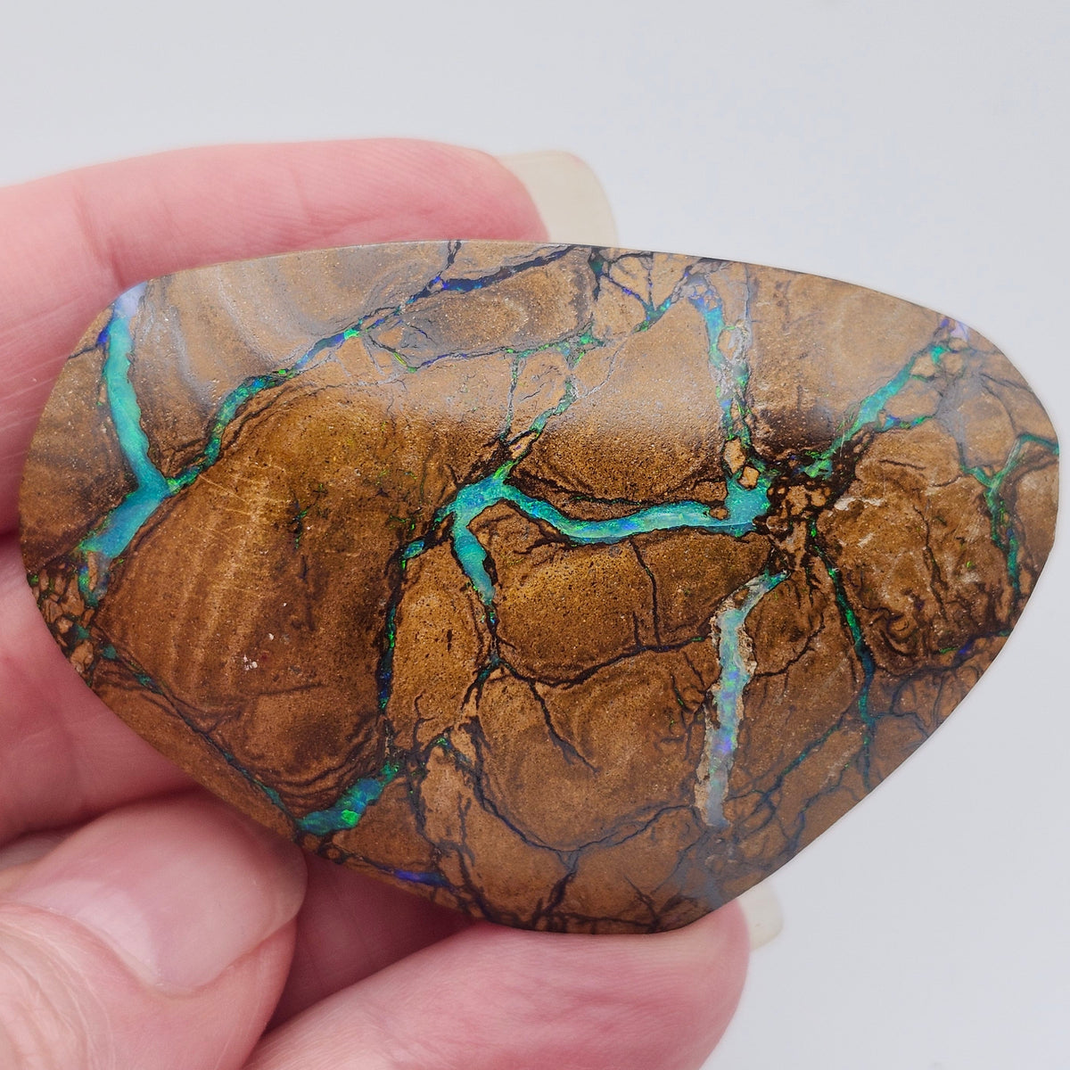 132.51ct Koroit Australian Boulder Opal | Pear Shape Cabochon | Two-Sided Stone | #E292