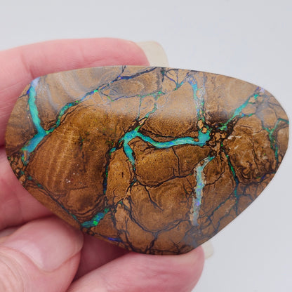 132.51ct Koroit Australian Boulder Opal | Pear Shape Cabochon | Two-Sided Stone | #E292