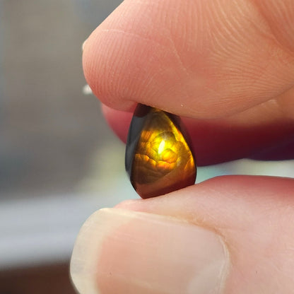 3.16ct Loose Fire Agate | Pear Cabochon