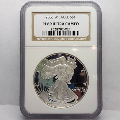 2006-W $1 Silver Eagle PF69 Collectible Coin | Ultra Cameo | Fine Silver | #20