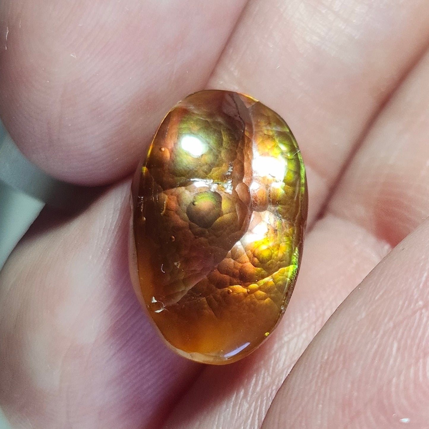 6.78ct Loose Fire Agate | Oval Cabochon