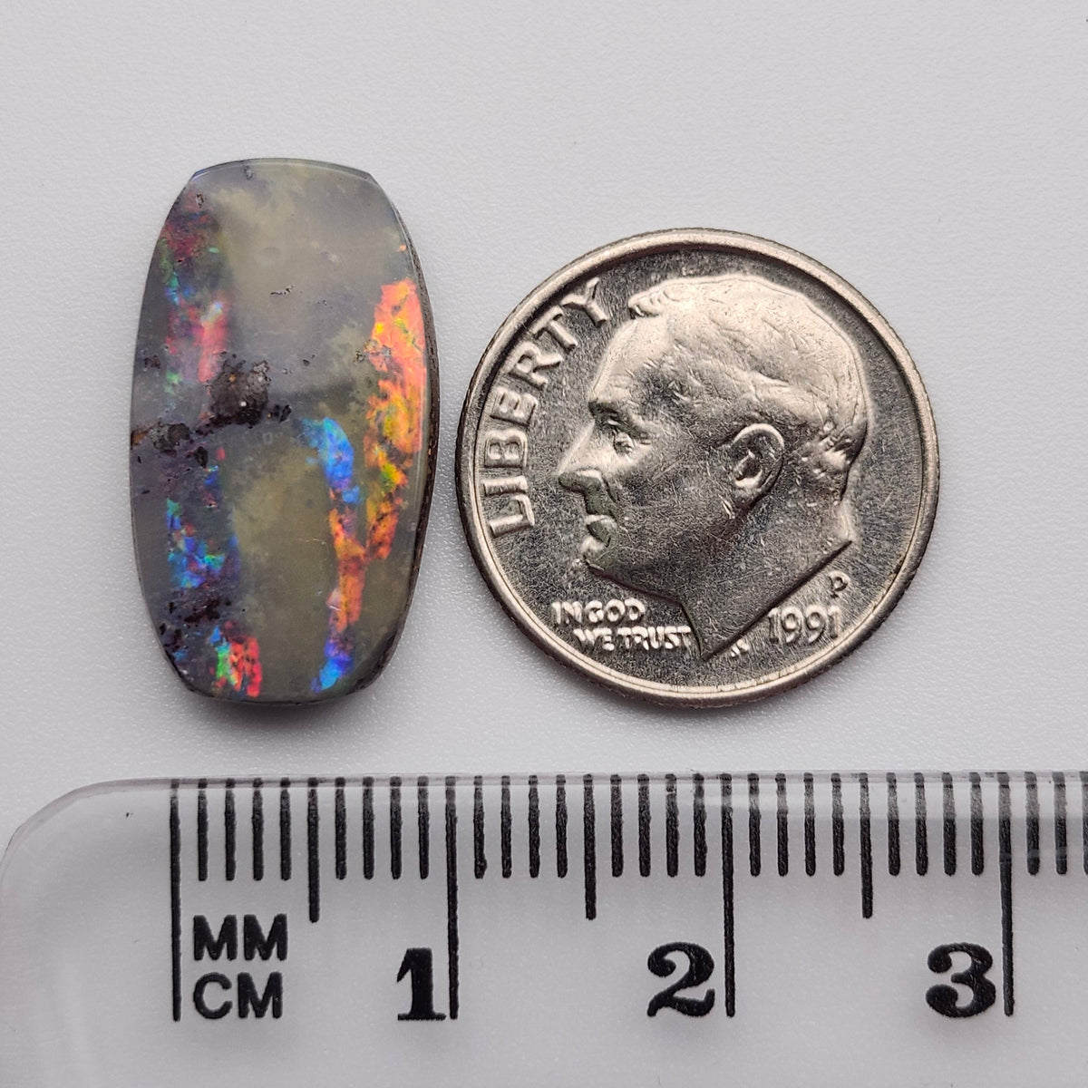 9.03ct Quiplie Australian Boulder Opal | Cushion Cut Cabochon | #E295