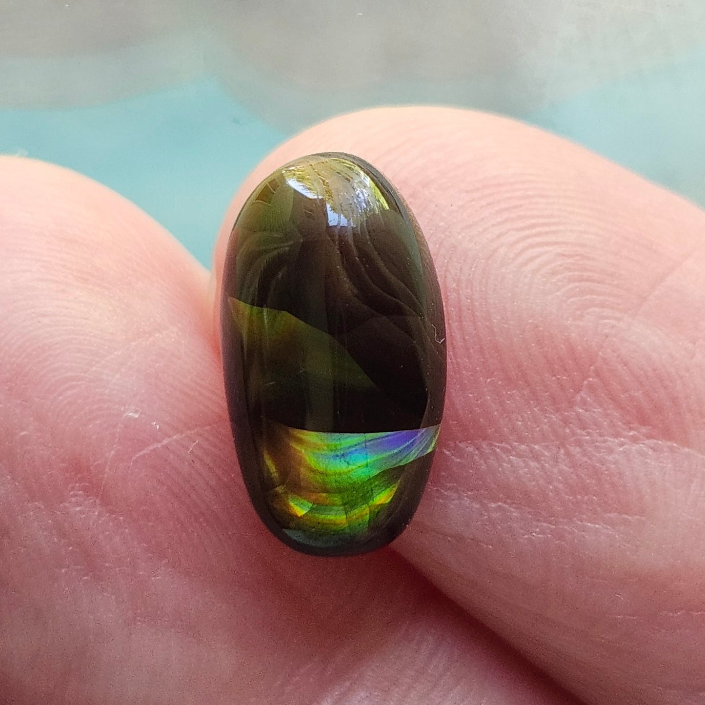 3.87ct Loose Fire Agate | Oval Cabochon