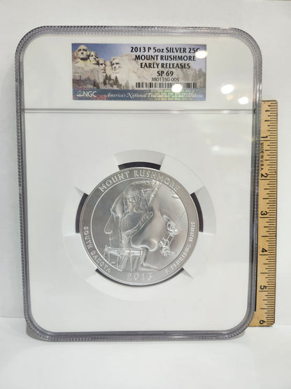 2013 P Silver 25C Mount Rushmore Collectible Coin | Fine Silver | #15