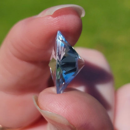 13.75ct Sky Blue Topaz | Custom Fantasy Cut | Round