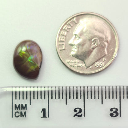 3.07ct Loose Fire Agate | Freeform Pear Cabochon