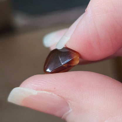 3.33ct Loose Fire Agate | Freeform Pear Cabochon