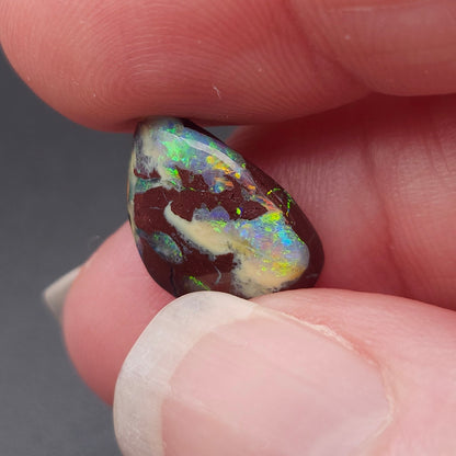 4.05ct Yowah Australian Boulder Opal | Freeform Pear Cabochon | #E296