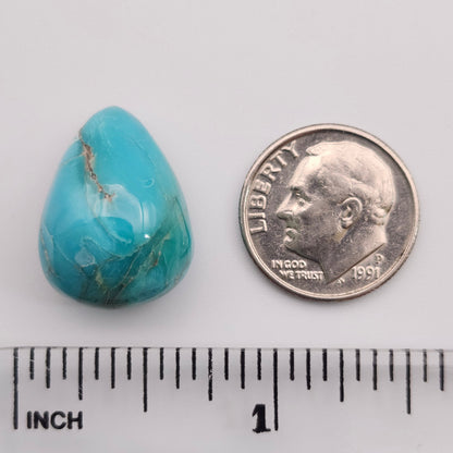 17.72ct Pilot Mountain Turquoise | Pear Shape Cabochon | #524