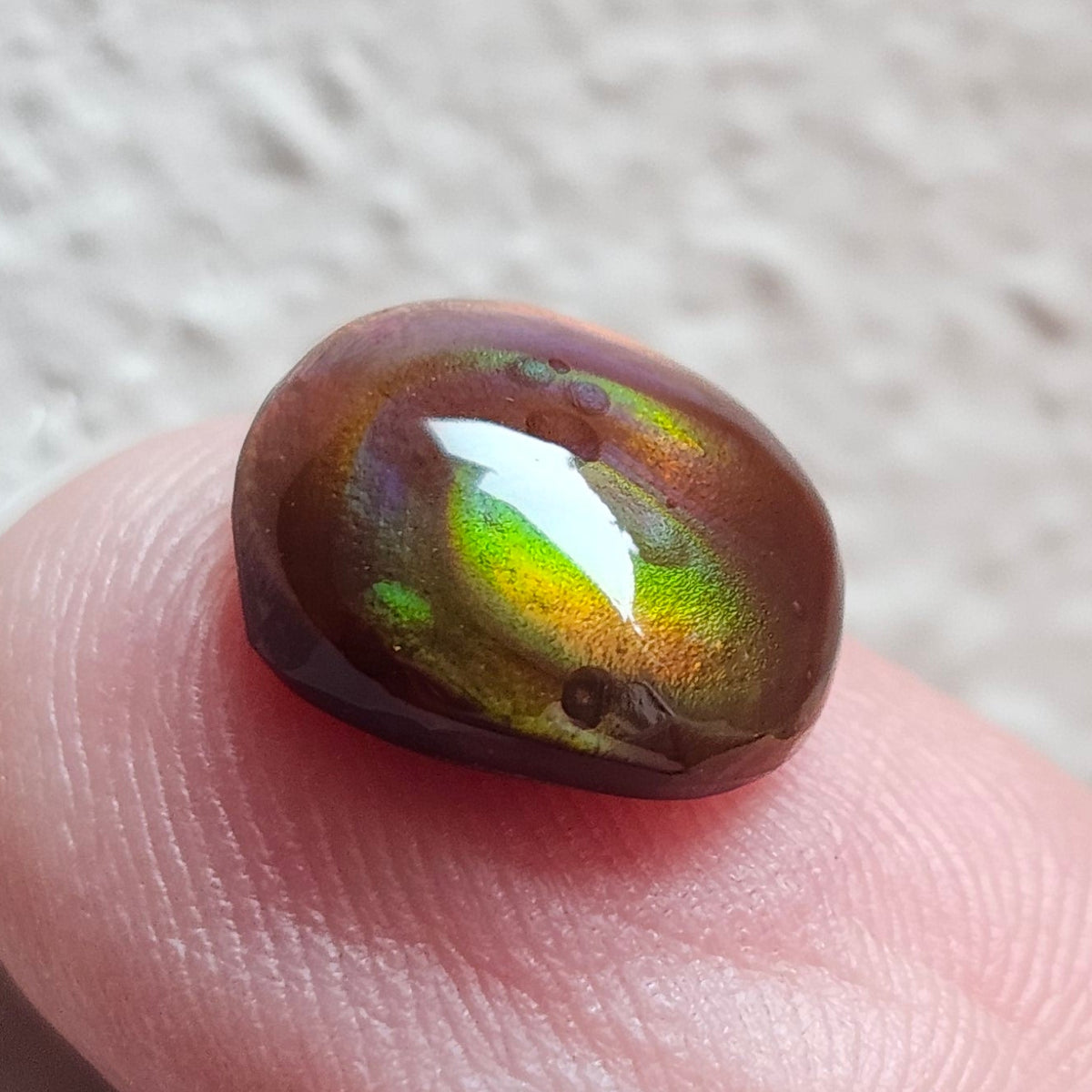 4.71ct Arizona Fire Agate | Oval Cabochon