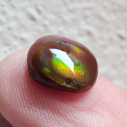 4.71ct Arizona Fire Agate | Oval Cabochon