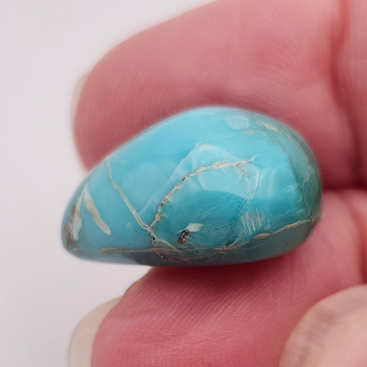 17.72ct Pilot Mountain Turquoise | Pear Shape Cabochon | #524
