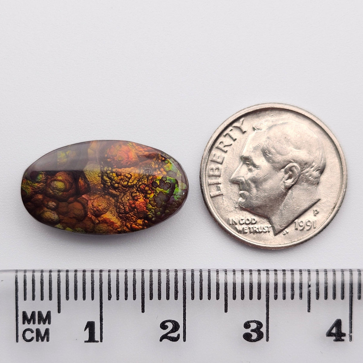 10.08ct Loose Fire Agate | Oval Cabochon