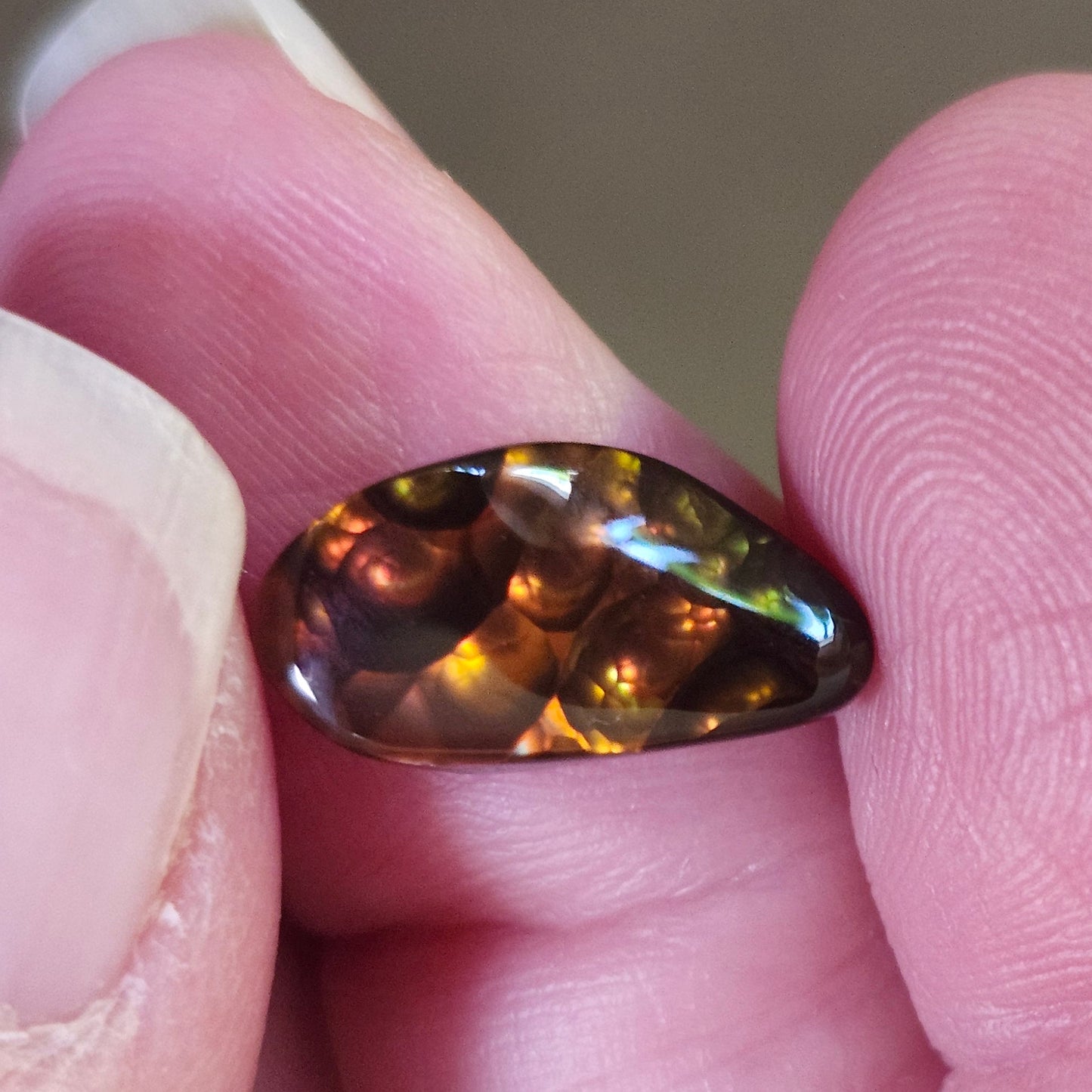 3.69ct Loose Fire Agate | Freeform Cabochon