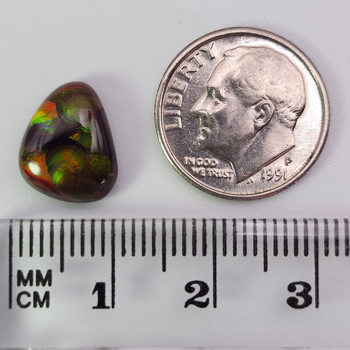 3.69ct Loose Fire Agate | Freeform Pear Cabochon
