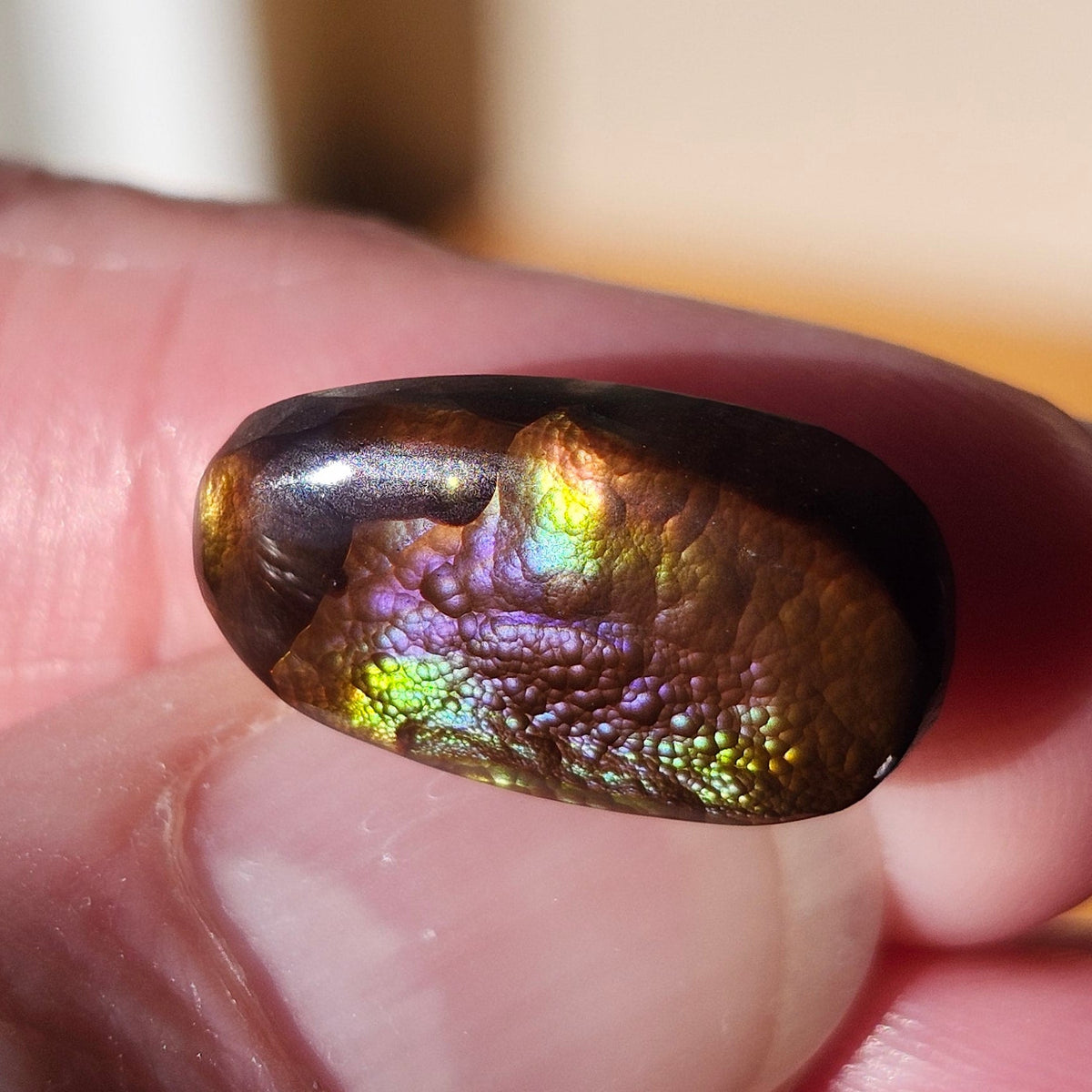 6.92ct Loose Fire Agate | Oval Cabochon