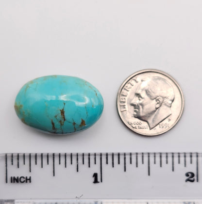 20.98ct Pilot Mountain Turquoise | Oval Cabochon | #518