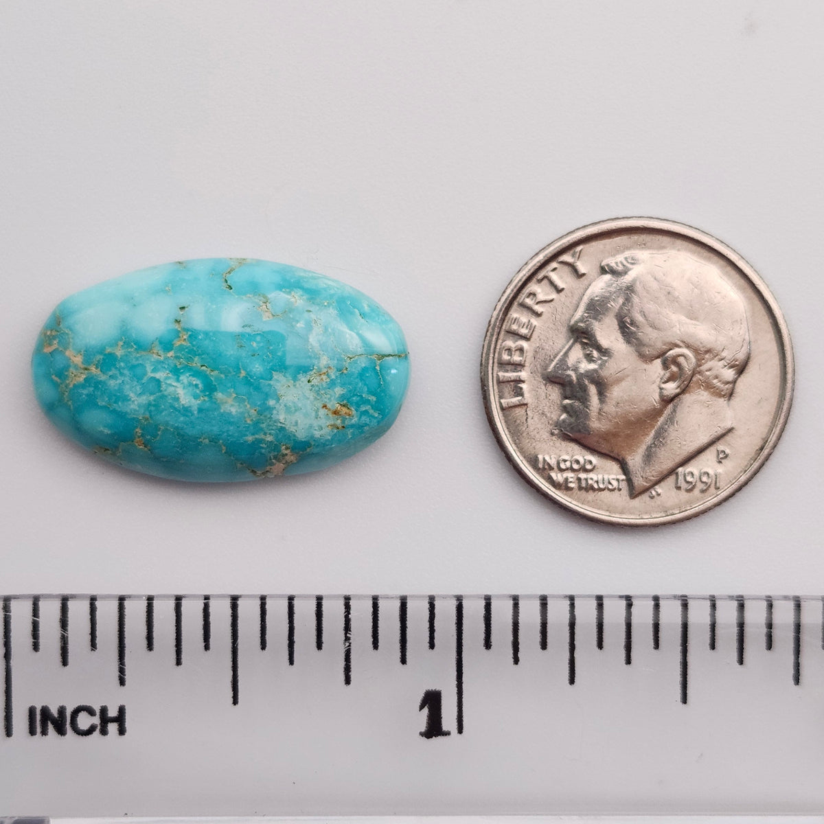 10.93ct Pilot Mountain Turquoise | Oval Cabochon | #525