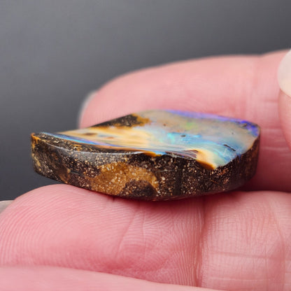 25.19ct Australian Koroit Boulder Opal | Freeform Pear Cabochon | #E299